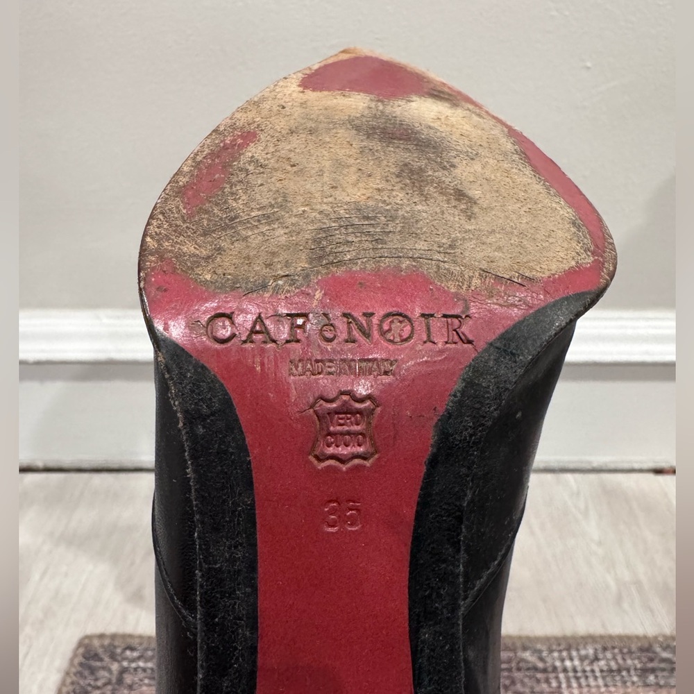 Cafenoir Black Italian Leather Women's Boots, size - Picture 10 of 10